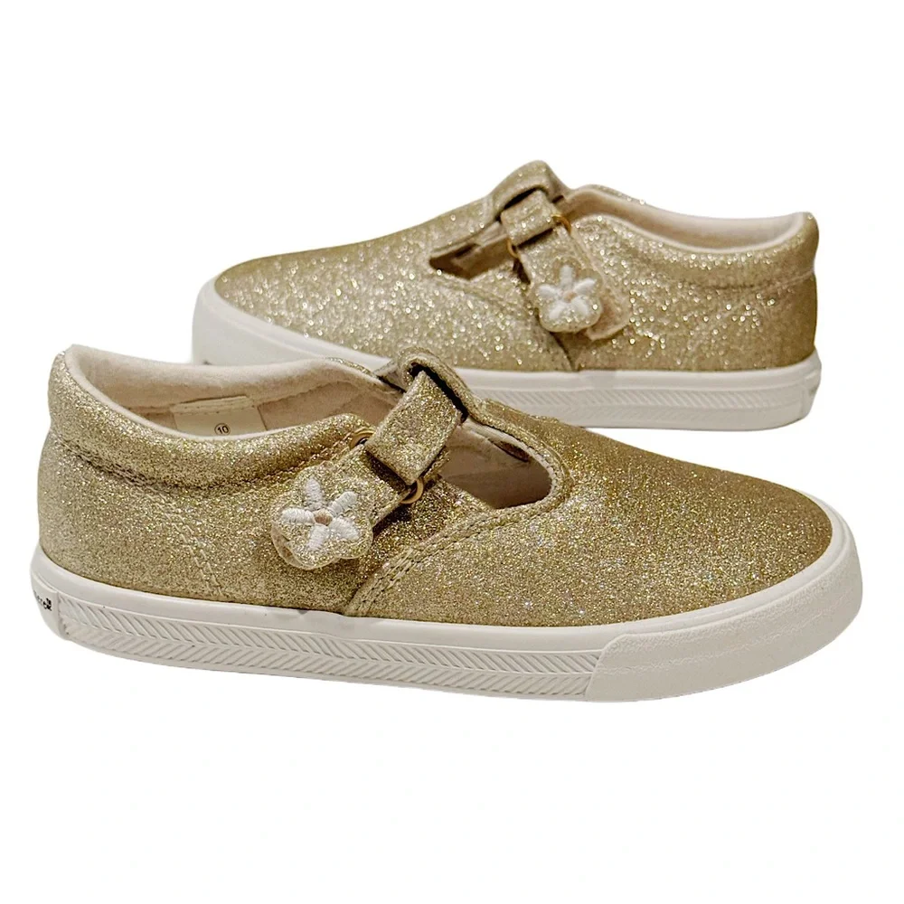 Cupcakes & Cashmere Gold Sparkly shoes